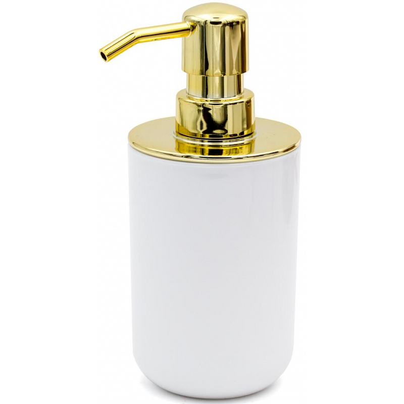 Дозатор для жидкого мыла Ridder Alba белый-золото дозатор для жидкого мыла 400 мл ridder cube белый