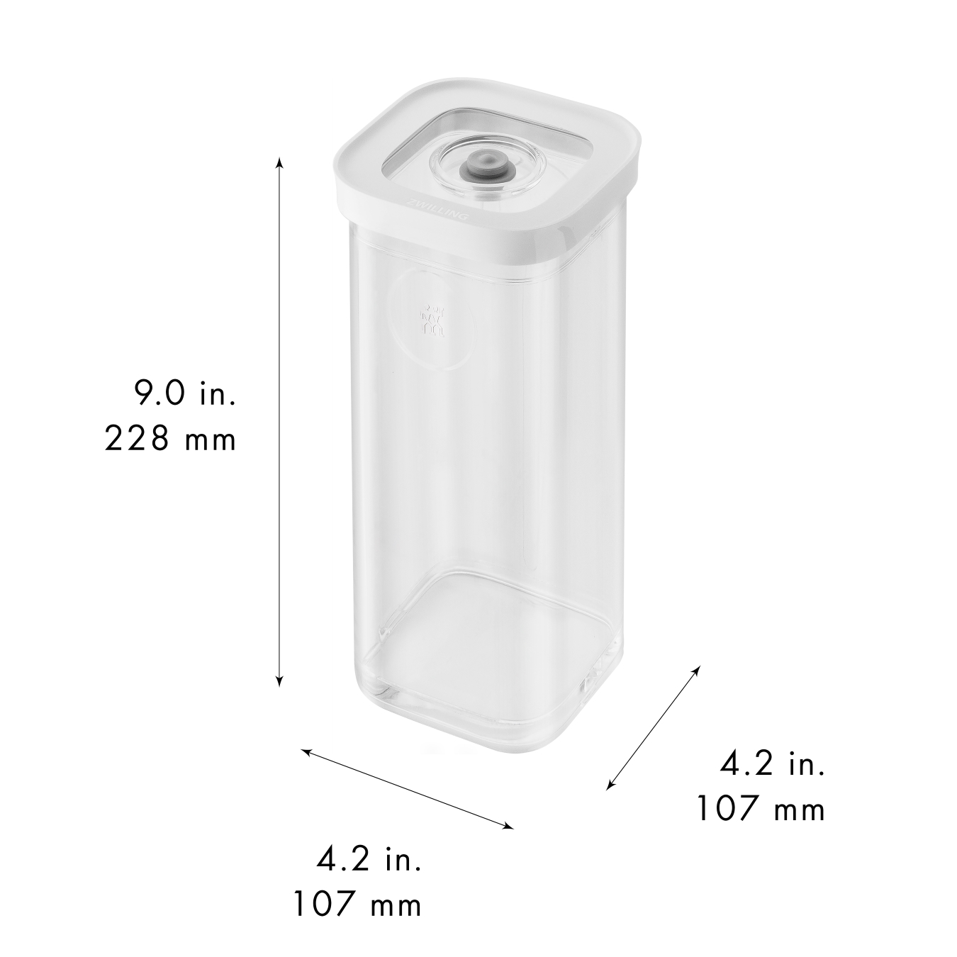 Контейнер пластиковый для вакуумного хранения 1,3 л Zwilling Cube прозрачный Zwilling DMH-1025124 - фото 5