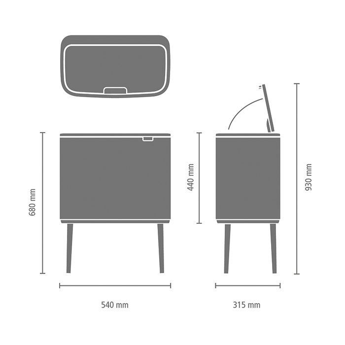 Мусорный бак 36 л Brabantia Bo Touch Bin Brabantia DMH-304163 - фото 5