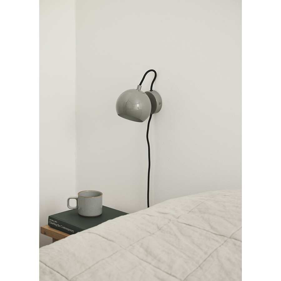 Лампа настенная ball, D12 см, серая глянцевая Frandsen CKH-123401 - фото 3