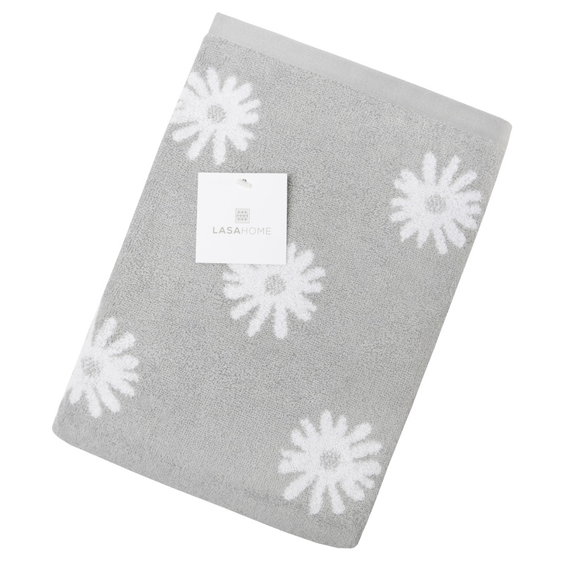 Полотенце банное 70 х 140 см Lasa Home Allegri Flowers серый cuddledry полотенце банное lux