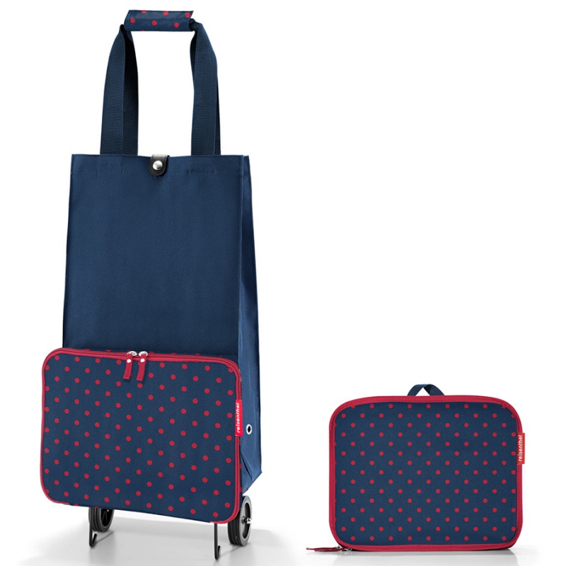 Сумка на колёсиках Reisenthel Foldabletrolley mixed dots red