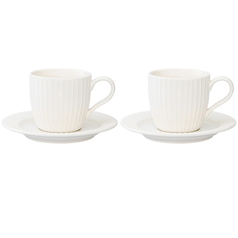 Набор чайных пар 125 мл Liberty Jones Soft Ripples белый 2 шт 1990₽