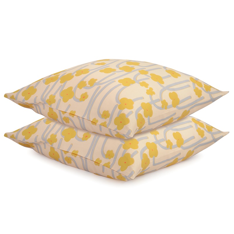 

Набор из двух наволочек с принтом Полярный цветок 70 x 70 см Tkano Scandinavian Touch горчичный