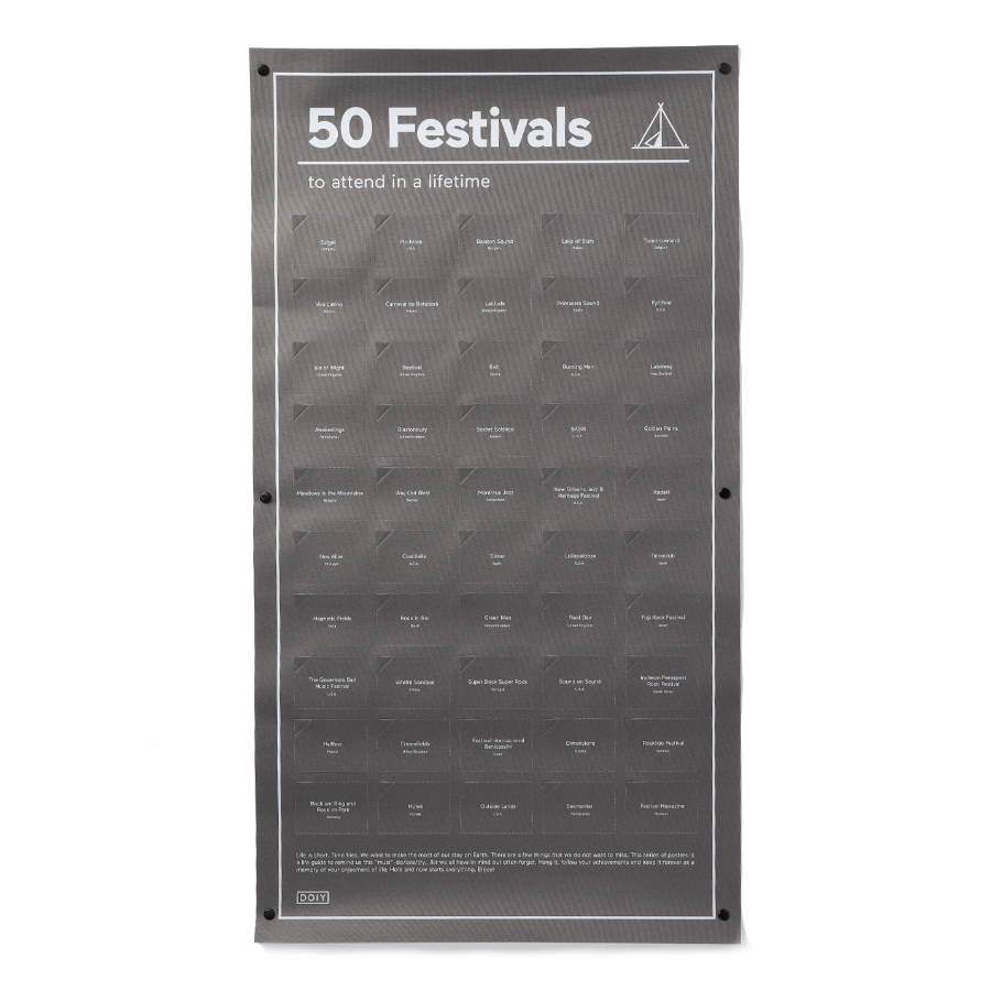 Постер «50 фестивалей, которые нужно посетить в жизни» Doiy CKH-DYPOSTFEE - фото 4
