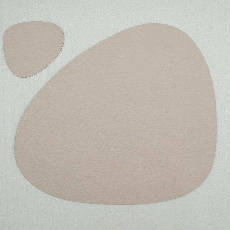 Салфетка подстановочная фигурная и подстаканник 37 x 44 см Vero кремовая