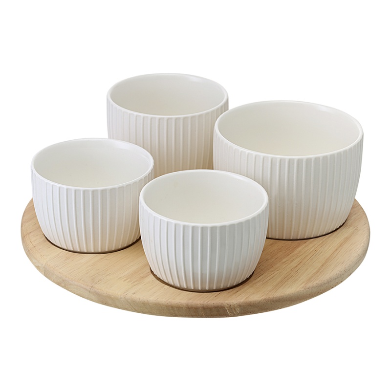 Набор менажниц на подставке Liberty Jones Soft Ripples белый 4 шт 2952₽