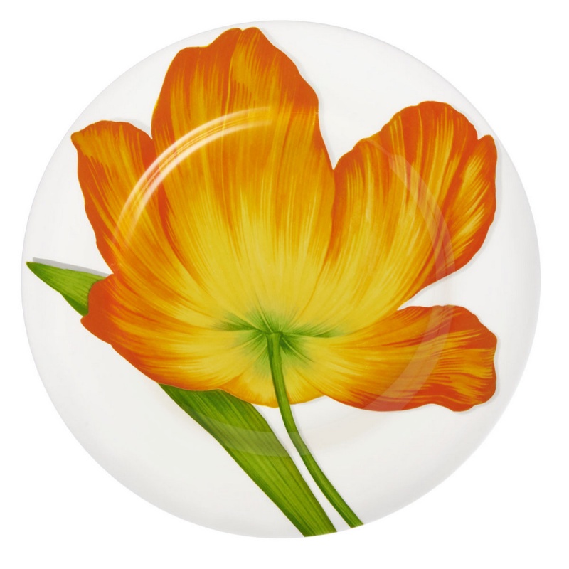 Тарелка обеденная 27 см Taitu Freedom Flower оранжевый