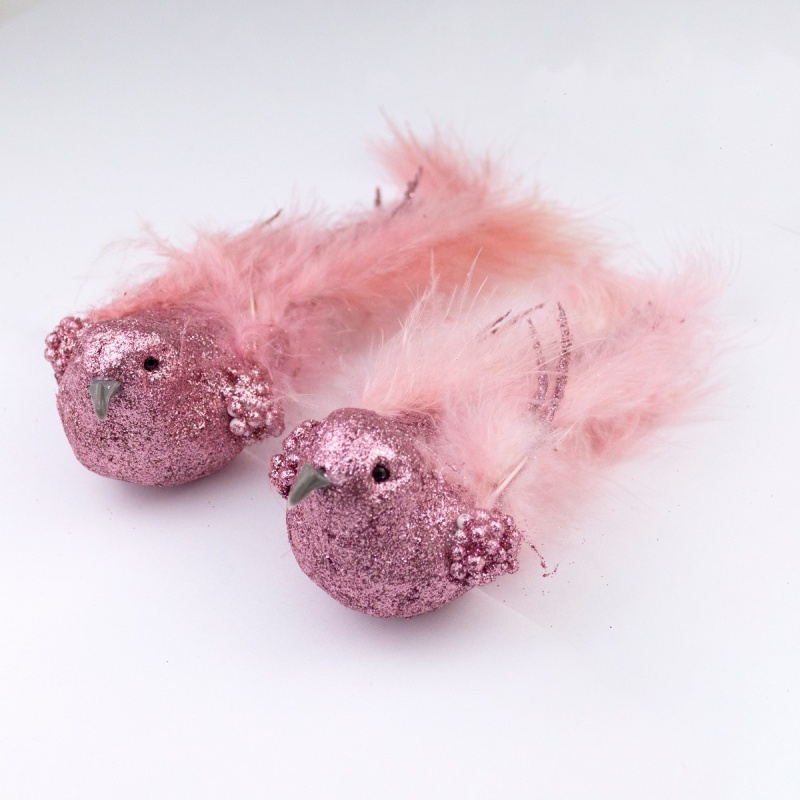 Набор декоративных птичек 2 шт Азалия розовый набор фоторамок на прищепках