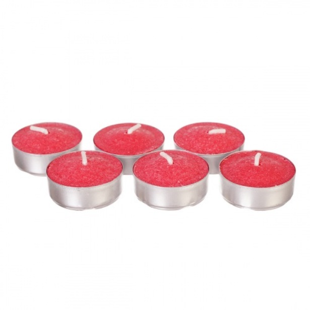 Набор свечей чайных Adpal Aroma Клубника 6 шт набор плавающих свечей 17 х 4 см adpal кофе 6 шт