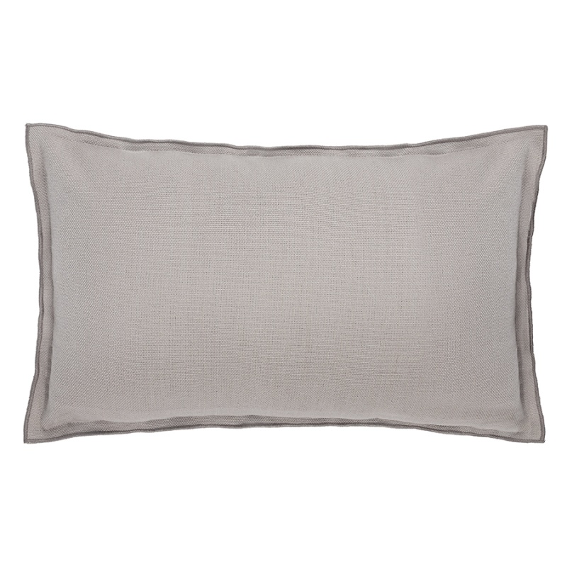 Чехол на подушку из фактурного хлопка серого цвета с контрастным кантом из коллекции essential, 30х5 Tkano CKH-TK22-CC0002