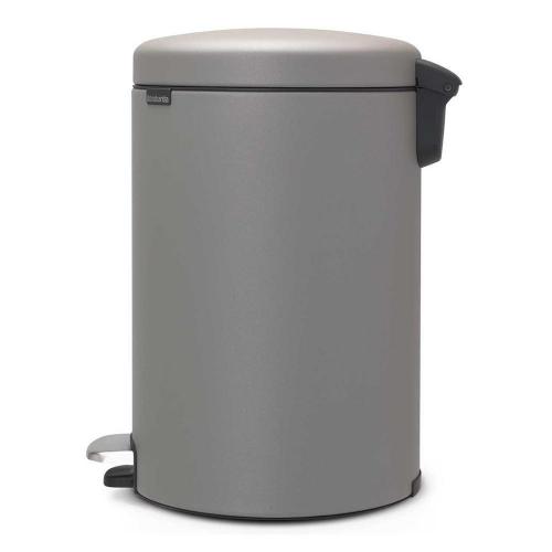 Стальной бак для мусора с педалью 20 л Brabantia NewIcon серый