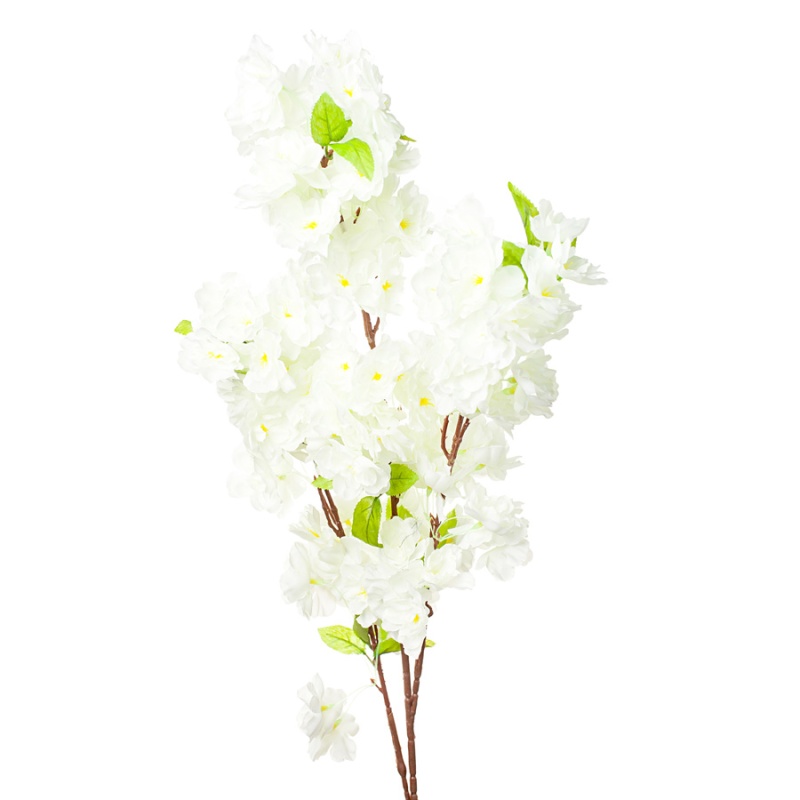 Ветка яблони декоративная 110 см Азалия белый резинка декоративная 13 мм 10 ± 1 м белый