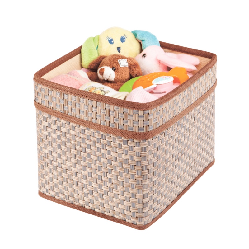 Корзинка для хранения с ручками 15 x 15 x 18 см Casy Home коричневая