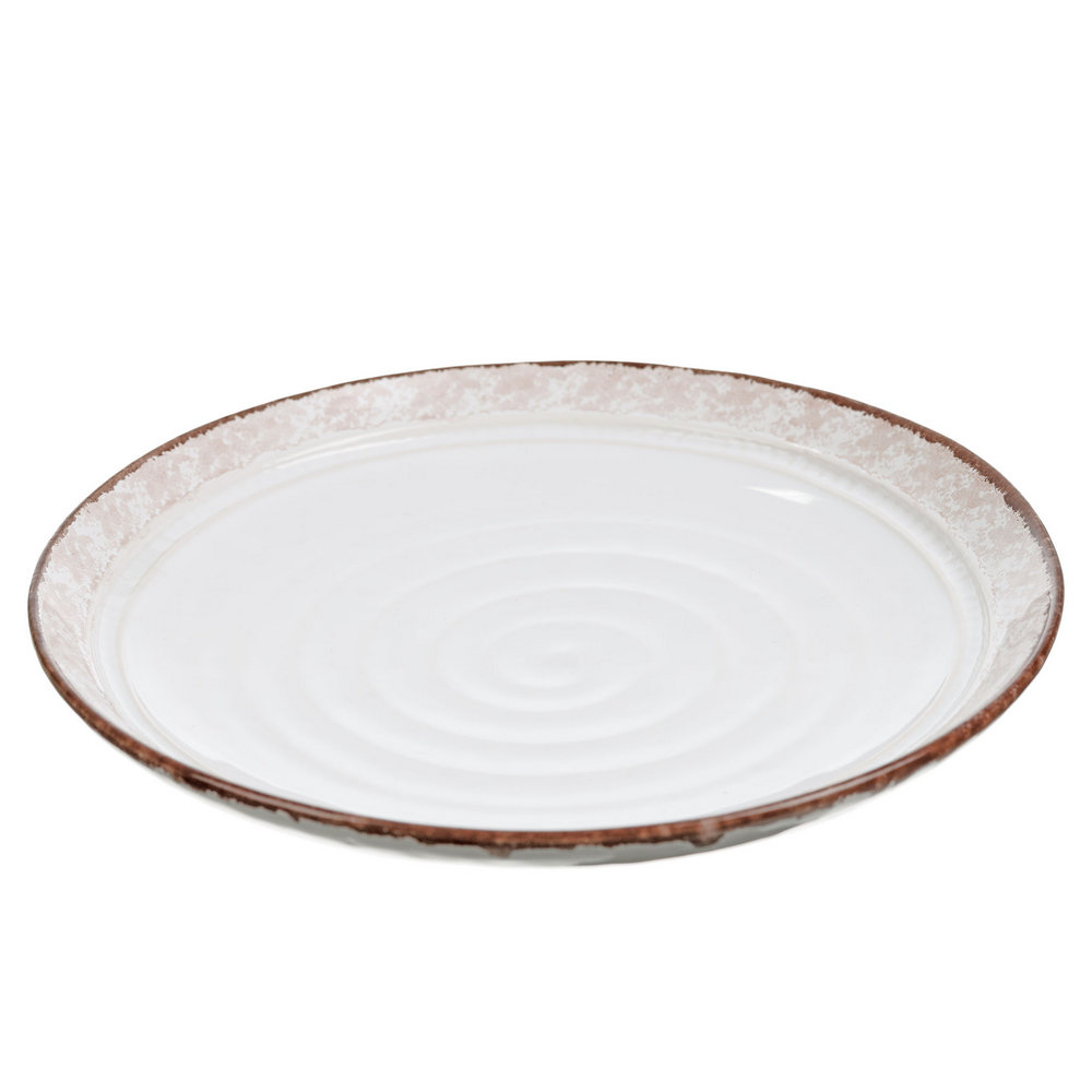 Тарелка "Тоскана" Royal Stoneware 28 см бело-коричневая Royal Stoneware CKH-485002128017 - фото 4