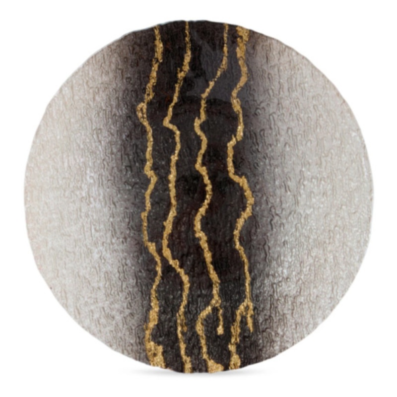 Тарелка 21 см Akcam Вега черная с белым 1190₽