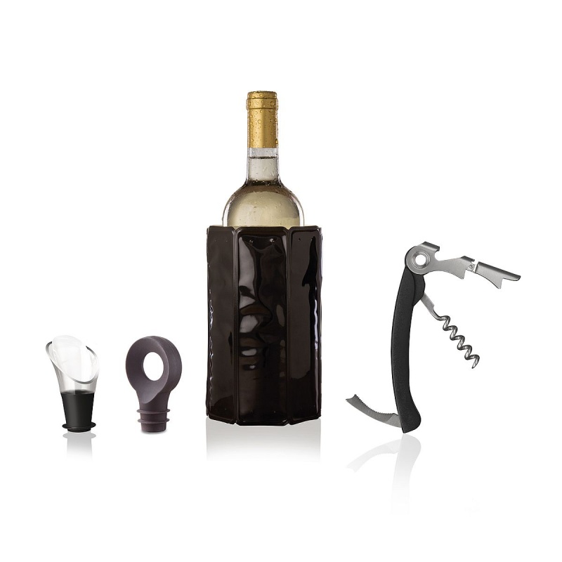 Подарочный набор для вина Classic из 4 предметов Vacu Vin набор кубиков льда из нержавеющей стали в форме бутылки 4 шт 12 7х12 7х3 3 см
