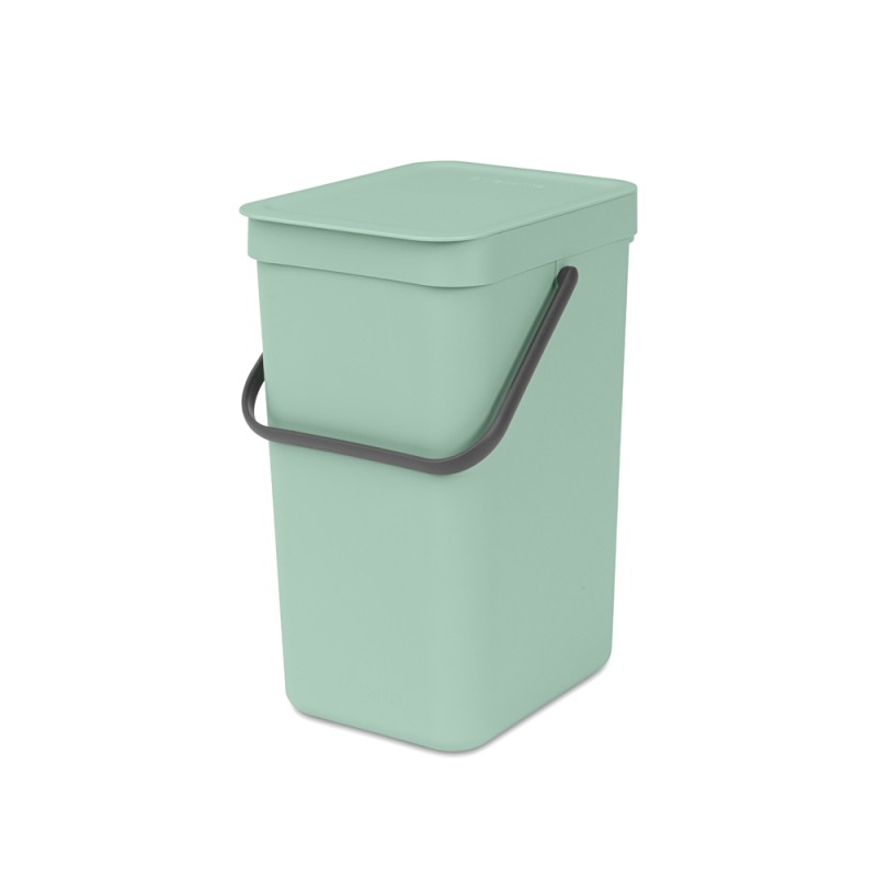 Ведро для мусора 12 л Brabantia Sort & Go мятно-голубой пакеты для мусора 120 л 10 шт биоразлагаемые grifon 101 091