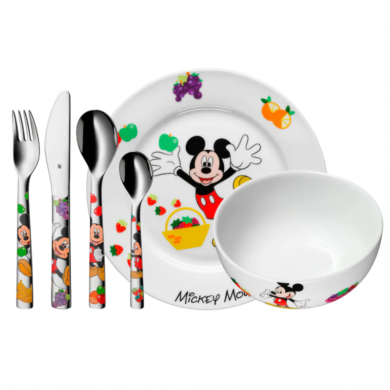 Набор детской посуды WMF Mickey Mouse 6 предметов фигурка herocross микки маус ная версия mickey mouse