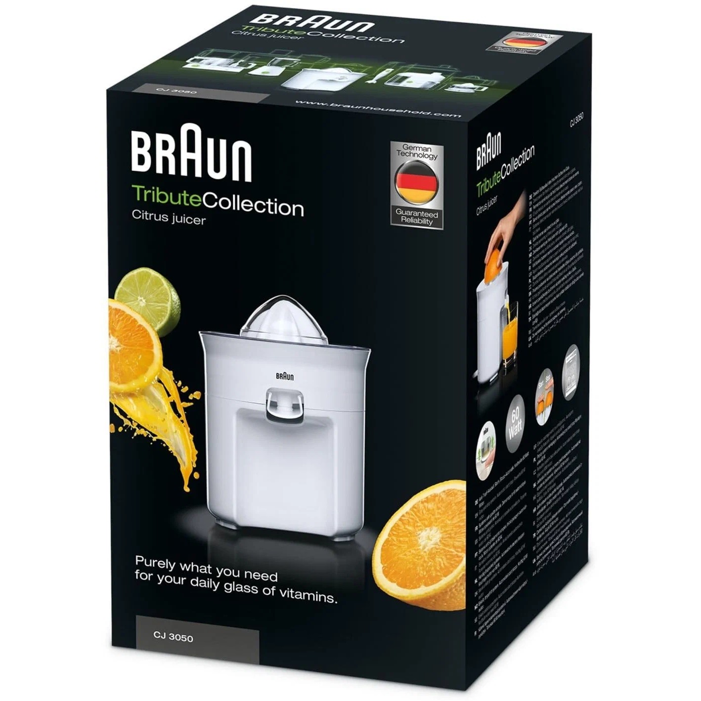 Соковыжималка для цитрусовых Braun Tribute CJ3050 белый Braun DMH-0X22611002 - фото 6