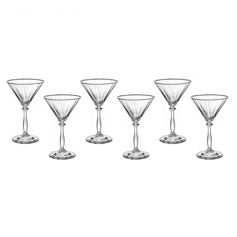 Набор бокалов для мартини 285 мл Bohemia Crystal Angela 6 шт платина бокал для мартини 280 мл стекло 6 шт bohemia colibri gastro 17161