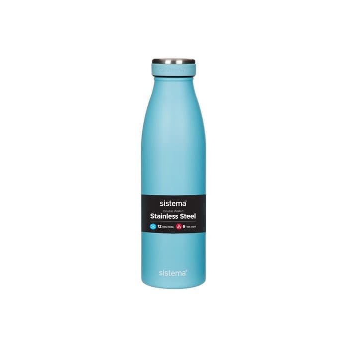 Стальная бутылка 500 мл Sistema голубой
