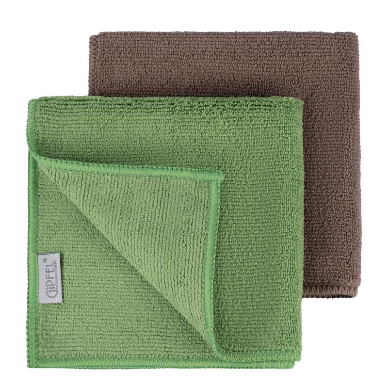 Набор салфеток универсальных 2 шт. Gipfel Clean Series зелёный/коричневый набор для чистки оптики greenbean perfect clean kit 01