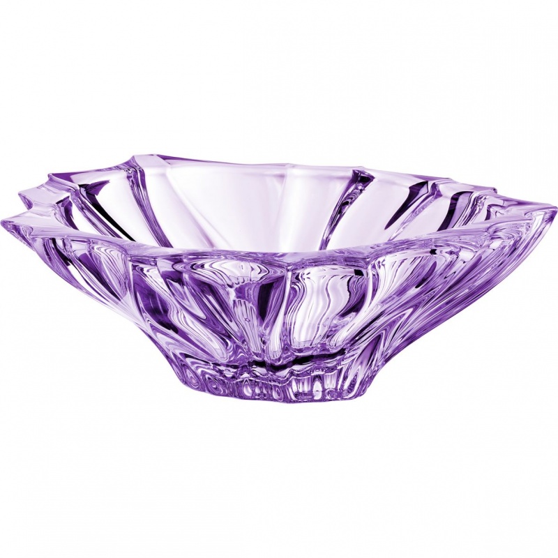 Ваза для фруктов 33 см Aurum Crystal ",Plantica", фиолетовая