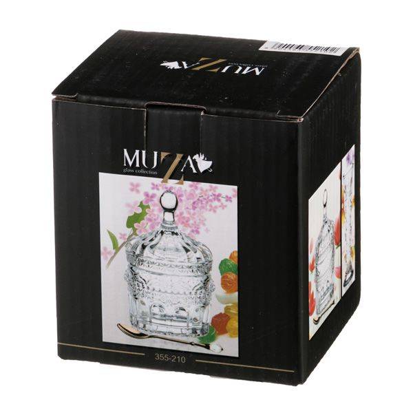 Икорница с ложкой 125 мл 7,5х7,5 см MUZA