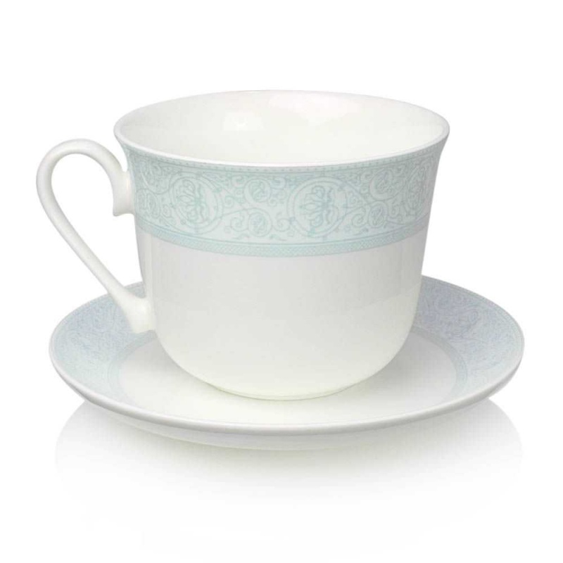 Чайная пара фарфоровая 500 мл Акку Дионис аквамарин 2190₽