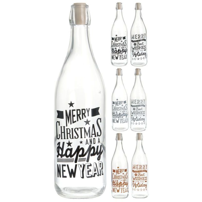 Бутылка декоративная с пробкой Merry Christmas от CookHouse