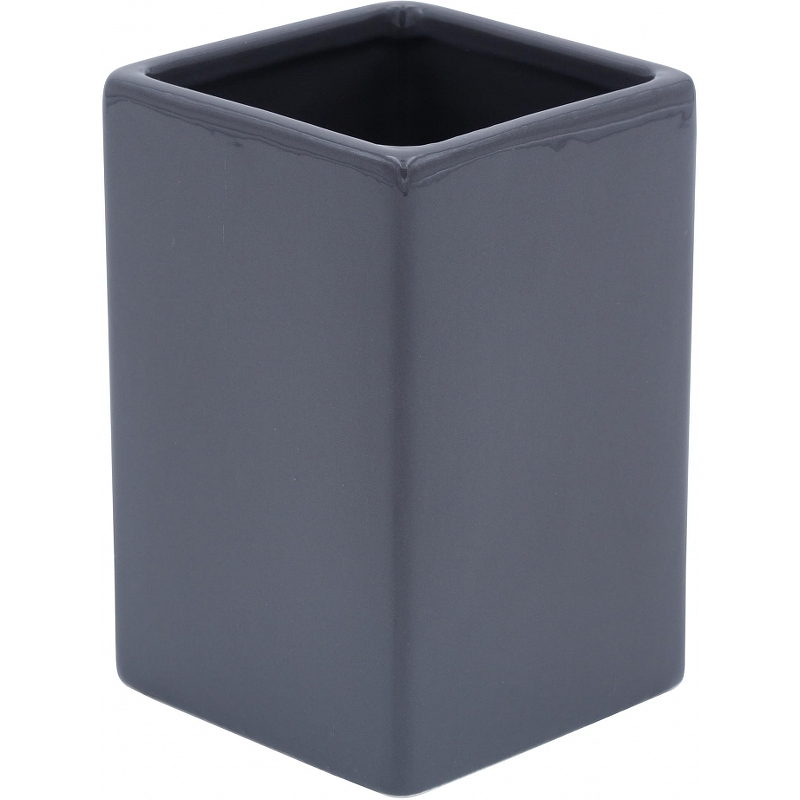 Стаканчик Ridder Cube тёмно-серый сетевой фильтр power cube spg b 10 white 3м 5 розеток белый