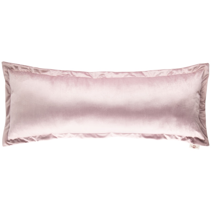 Подушка декоративная 32 х 90 см Melograno пыльно-розовый бархат подушка воротник для шеи с подголовником надувная в чехле 43 × 28 см розовый