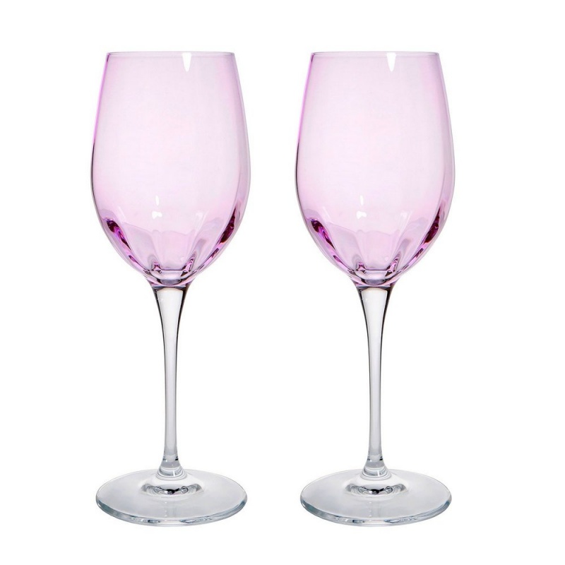 Набор бокалов для белого вина 385 мл Le Stelle Monalisa 2 шт розовый подставка для вина и бокалов