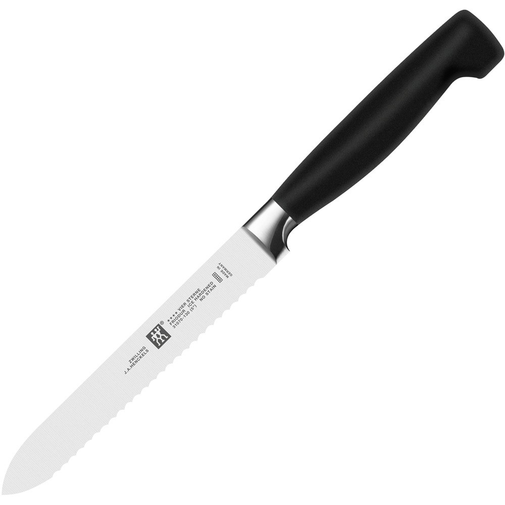 Нож универсальный стальной Zwilling Four Star нож сантоку с фестончатой кромкой 18 см zwilling pro