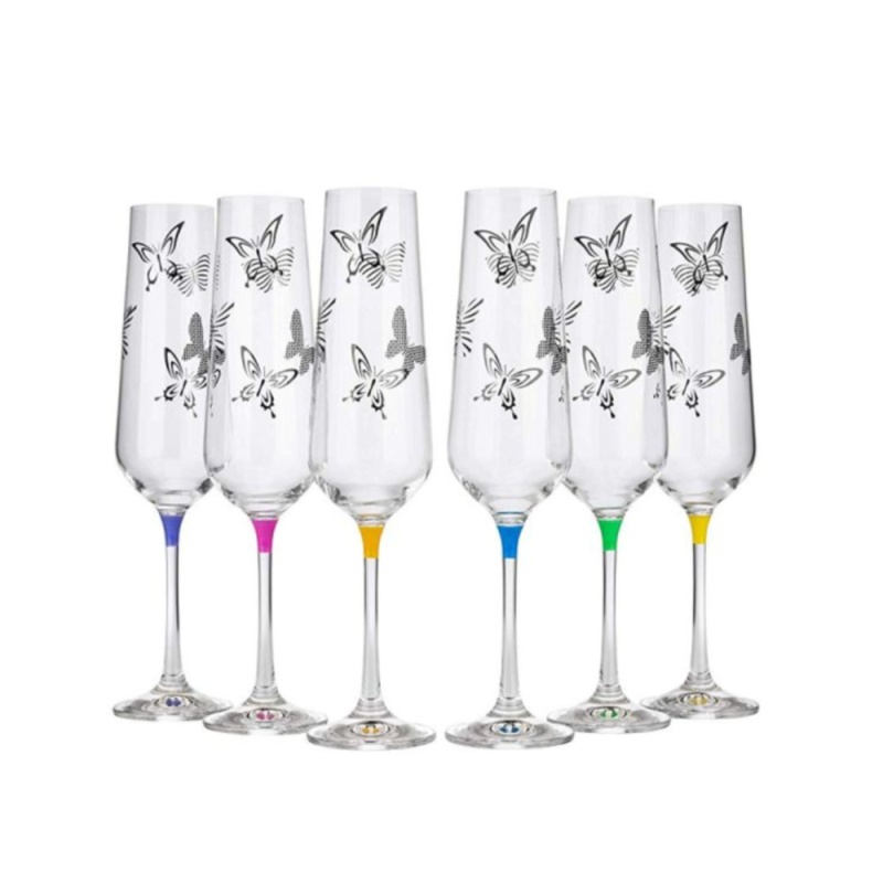 Набор бокалов для шампанского 200 мл Crystalex Сандра 6 шт 3490₽