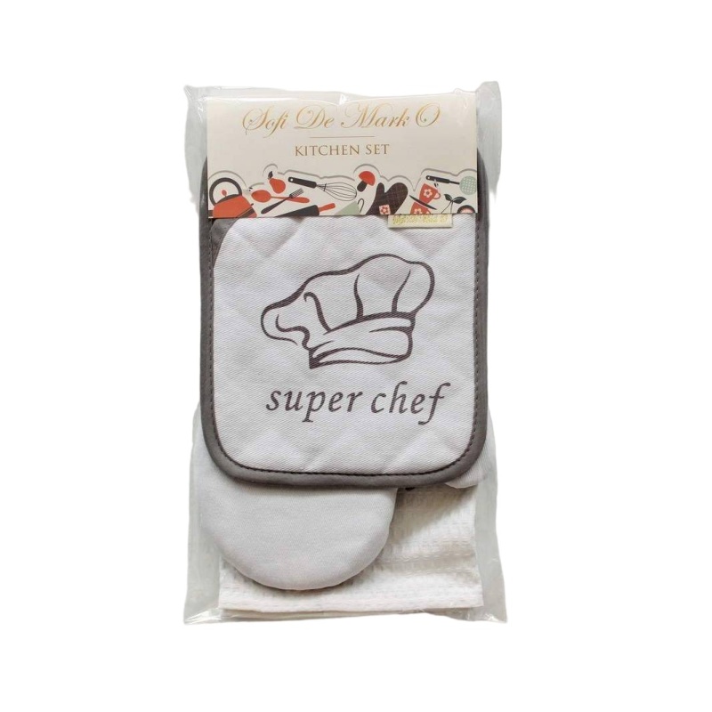 Набор текстиля для кухни Sofi de Marko Chef серый набор для шапка рукавица