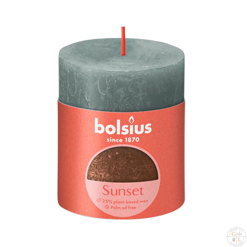 

Свеча 6,8 х 8 см Bolsius Sunset Рустик эвкалипт-медь