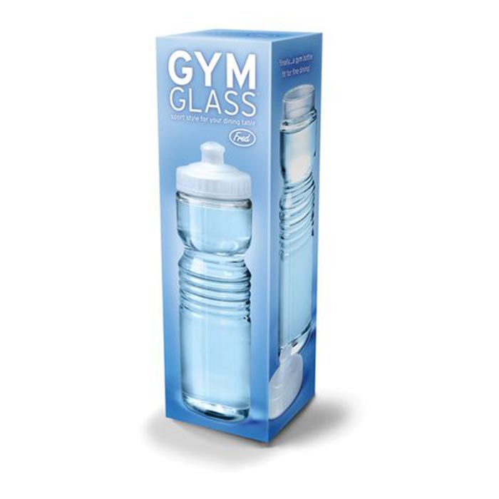 Графин стеклянный в форме бутылки Fred&Friends Gym Glass Fred&Friends CKH-024 - фото 3
