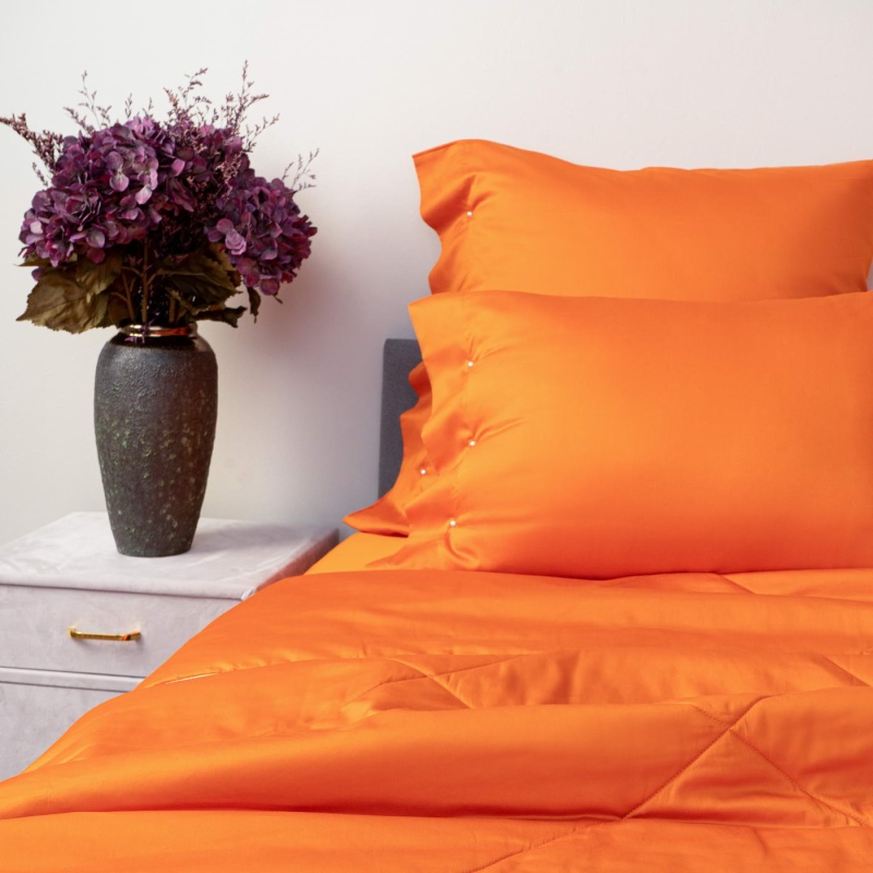 Одеяло 160 х 220 см Sofi de Marko Premium Mako оранжевый Sofi de Marko DMH-ОД-ПМ-ОР-160Х220 - фото 1