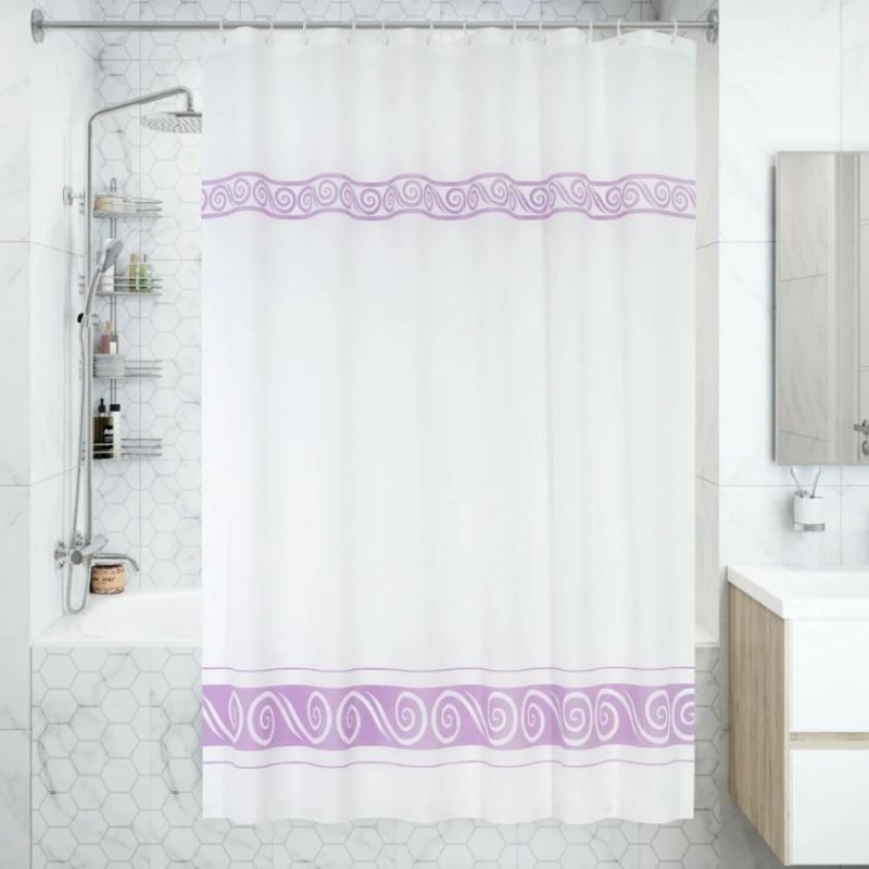 Штора для ванн 180 х 200 см Bacchetta Ricciolo lilla 845₽