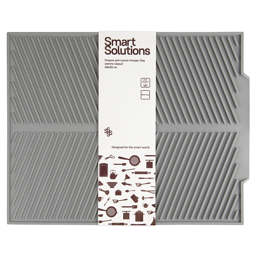 Коврик для сушки посуды dag, 43х33 см, светло-серый Smart Solutions DMH-SS-DP-SLC-GR43-33 - фото 5
