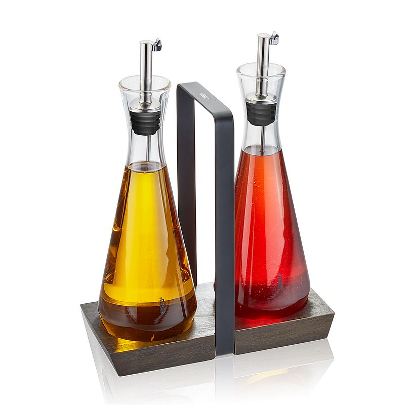 Набор бутылок для масла и уксуса на подставке Gefu X-Plosion набор из 4 х ножей в подставке wmf grand gourmet