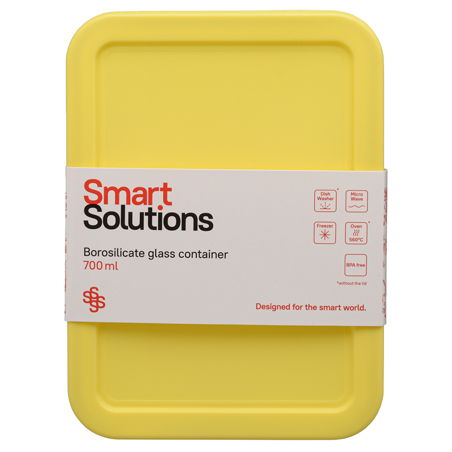 Контейнер стеклянный 700 мл Smart Solutions жёлтый Smart Solutions CKH-JV700RC - фото 4