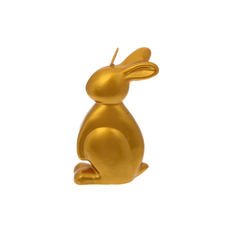 Свеча 11 см Adpal Пасхальный заяц золотой
