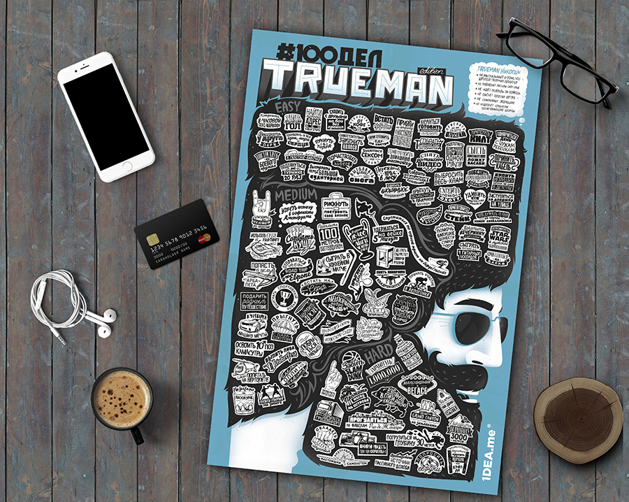 Интерактивный постер #100 дел Trueman Edition 1DEA.me CKH-4820191130258 - фото 3