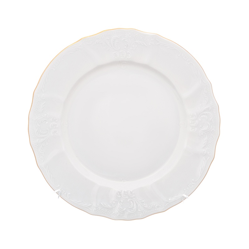 Набор тарелок 19 см 6 штук Bernadotte Белый узор Bernadotte CKH-03625 - фото 1