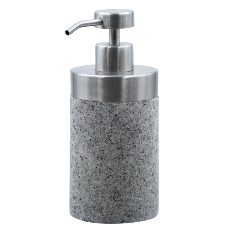 Дозатор для жидкого мыла 300 мл Ridder Stone серый ёрш с подставкой etna stone полирезин т серый