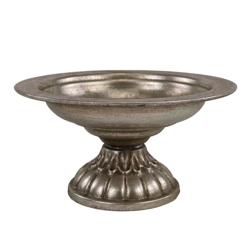 Блюдо на ножке 15 x 75 см Азалия серебряное 1890₽