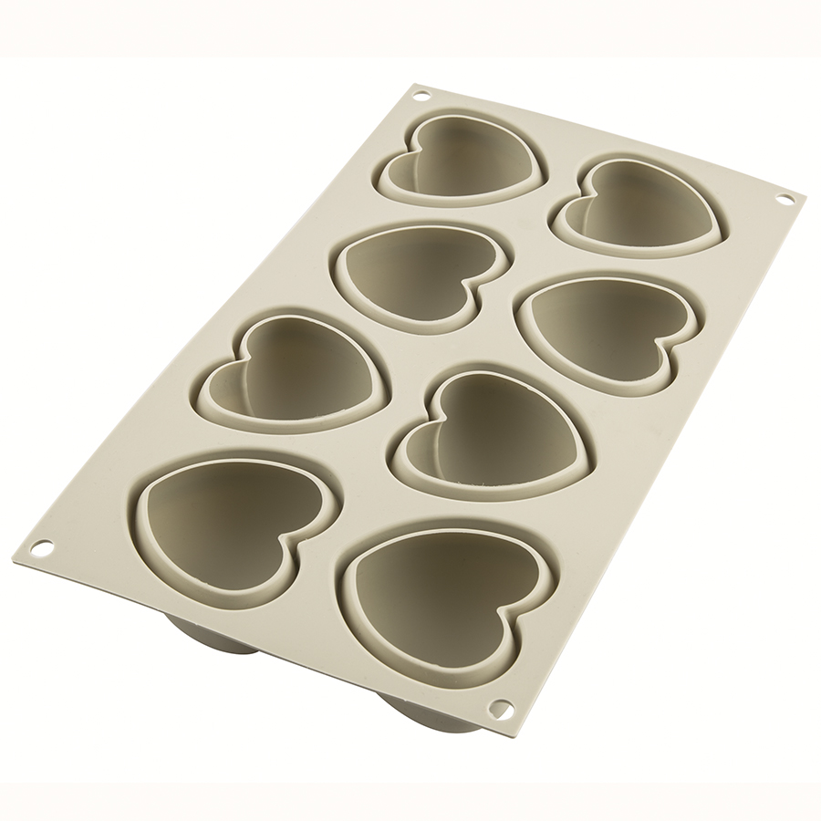 Форма для приготовления пирожных Silikomart Cuoricino 20,5х19,8 см силиконовая Silikomart CKH-26.186.13.0065 - фото 4